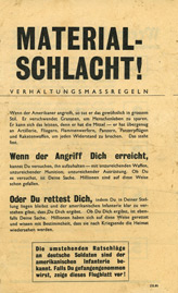 Random PSYOP leaflet - Battle of Material
