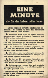 Random PSYOP leaflet - One Minute