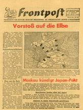 Random PSYOP leaflet - Frontpost,  Number 55, April No. 2 - Advance Toward the Elbe