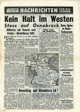 Random PSYOP leaflet - News for the Troops, No. 349, 31 March 1945