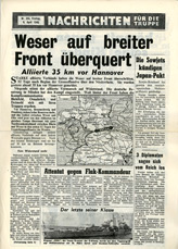 Random PSYOP leaflet - News for the Troops, No. 355, 6 April 1945