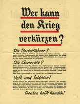 Random PSYOP leaflet - Who can shorten the war?
