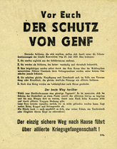 Random PSYOP leaflet - In front of you THE PROTECTION OF GENEVA
