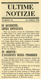 UN/19, ULTIME NOTIZIE, Numero 19, 20 Aprile, 1945 - IN OCCIDENTE: LIPSIA ESPUGNATA