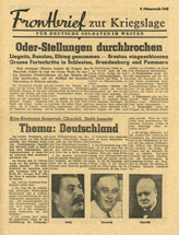 A 7 - C 20, Frontbrief zur Kriegslage, 3. Februarwoche 1945 - Oder-Stellungen durchbrochen
