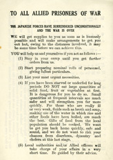 No Code, TO ALL ALLIED PRISONERS OF WAR