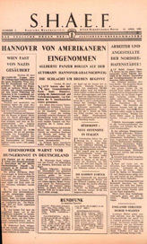 Random PSYOP leaflet - S.H.A.E.F. Newspaper, No. 2, 11 April 1945 - NINTH U.S. ARMY TAKES HANOVER