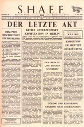 Random PSYOP leaflet - S.H.A.E.F. Newspaper, No. 26, 10 May 1945 - FINAL SURRENDER TERMS