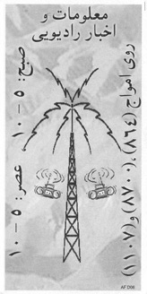 AF D06, Information radio. 0500-1000. 1700-2200 daily. 864, 1107, 8700 kilohertz