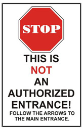 Random PSYOP leaflet - STOP THIS IS NOT AN AUTHORIZED ENTRANCE!