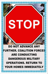 Random PSYOP leaflet - COALITION FORCES ARE CONDUCTING DANGEROUS MILITARY OPERATIONS