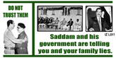 Random PSYOP leaflet - Saddam wastes your money to buy the loyalty of government officials with gifts�
