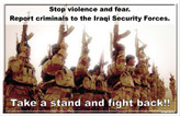 Random PSYOP leaflet - Report criminals to the Iraqi Security Forces