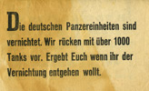 Random PSYOP leaflet - Le forze corazzate tedesche sono state distrutte