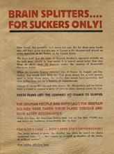 A., BRAIN SPLITTERS.... FOR SUCKERS ONLY!