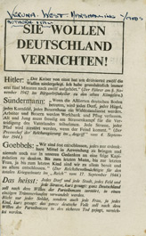 Random PSYOP leaflet - THEY WANT TO DESTROY GERMANY!