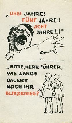 �DREI JAHRE! F�NF JAHRE!! ACHT JAHRE!!!� Postkarte