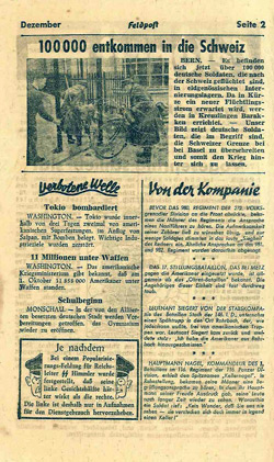 No Code, Feldpost, Sechste Nummer, Dezember 1944 - Russen �berqueren Donau