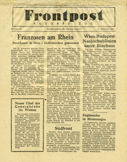 No Code, Frontpost AUSGABE S�D, Nr. 83, 21. November 1944