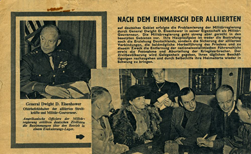 WG.19, Nach dem Einmarsch der Alliierten
