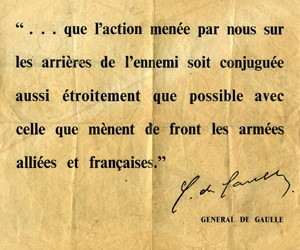ZF.5, DISCOURS DU GENERAL DE GAULLE le 6 Juin 1944