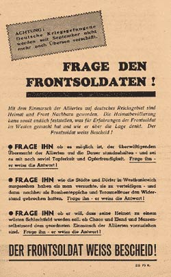 ZG.75K, Frontsoldat: Frage die Heimat
