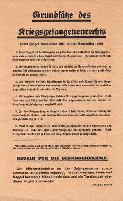 Falling Leaves - ZG.90, PWD/SHAEF Passierchein/Safe Conduct leaflet.