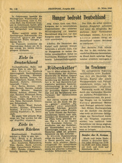 No Code, Frontpost AUSGABE S�D, Nr. 118, 23. M�rz 1945