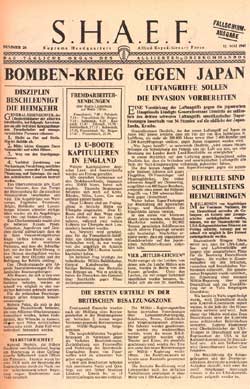 [VG.28], S.H.A.E.F., Nr. 28, 12. Mai 1945 - BOMBEN-KRIEG GEGEN JAPAN