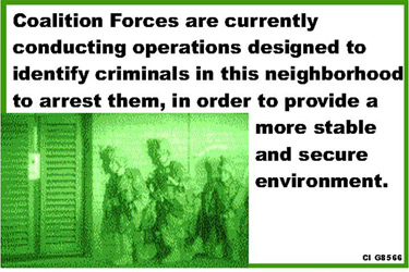 CI G8566, Coalition Forces are currently conducting operations designed�