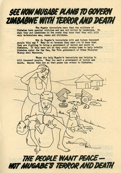 Rhodesian Operation Split-shot propaganda leaflet